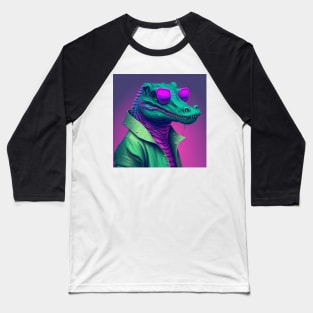 Vapor Wave Alligator Baseball T-Shirt